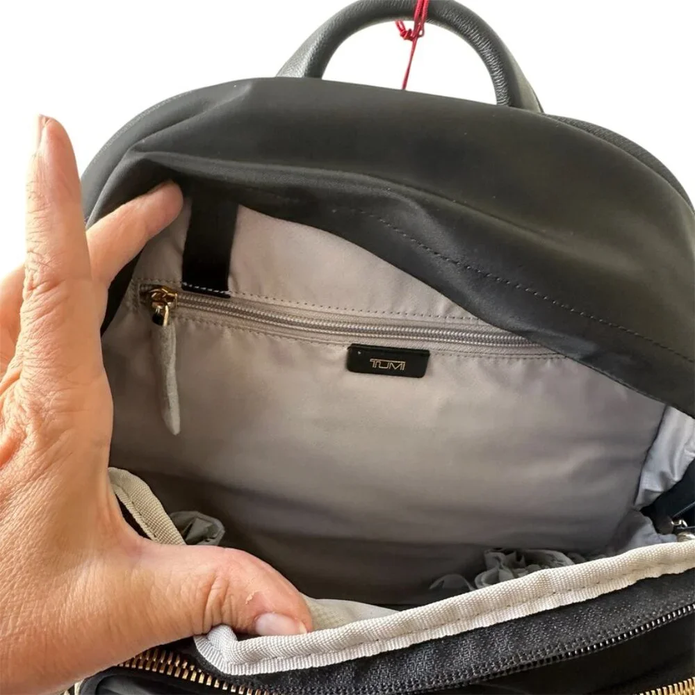 Tumi Halsey Backpack - Black/Gold - NWT - Picture 7 of 10